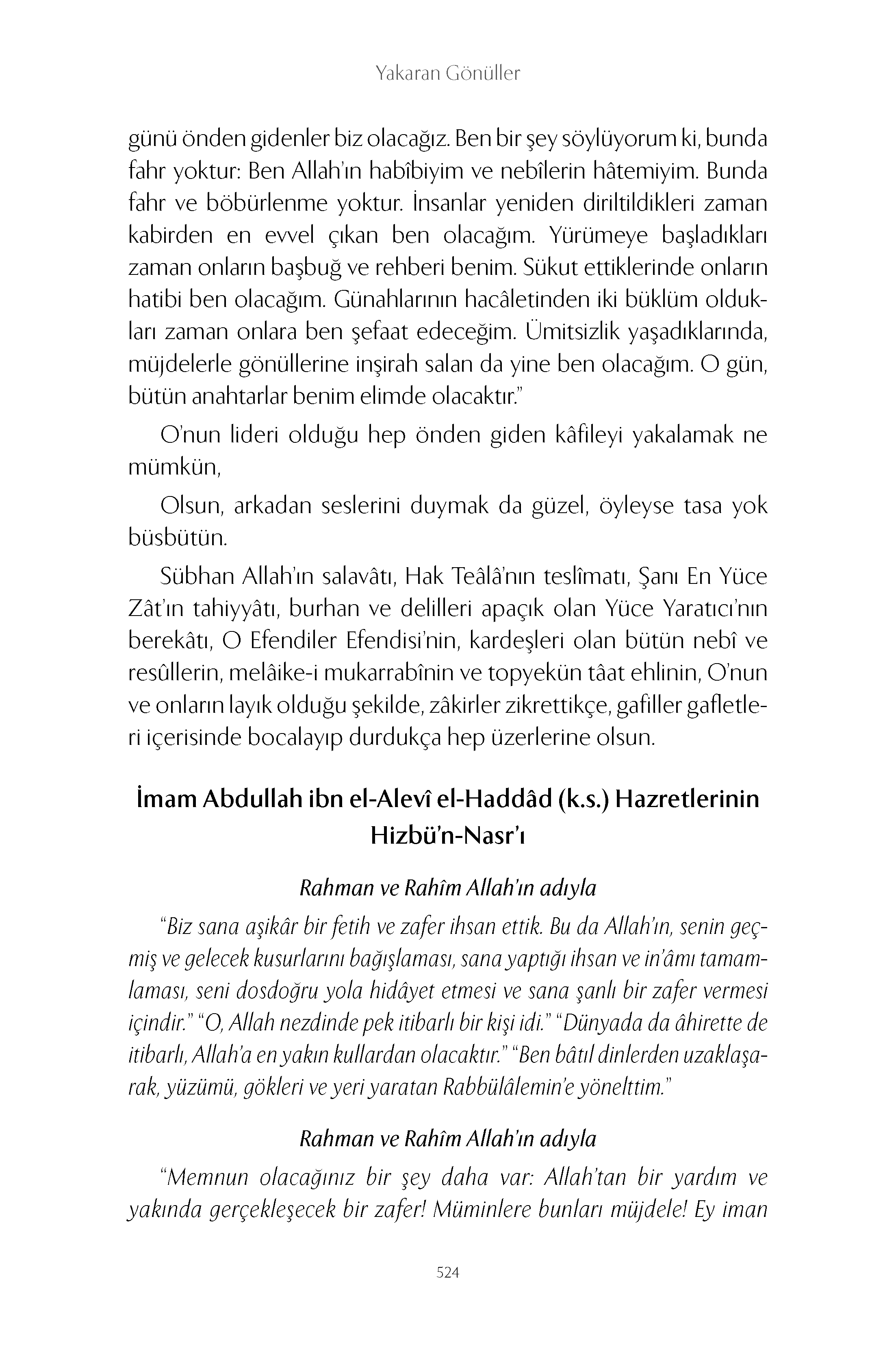 Yakaran Gönüller İmam Abdullah ibn el Alevî el Haddâd ks